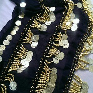 Chiffon belly dance hip scarf -